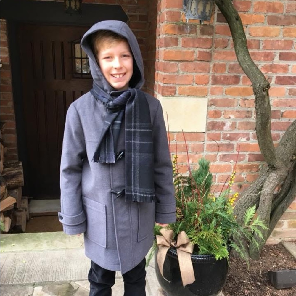 Rothschild Boys Wool Duffle Coat | Size 10 | Charcoal Gray